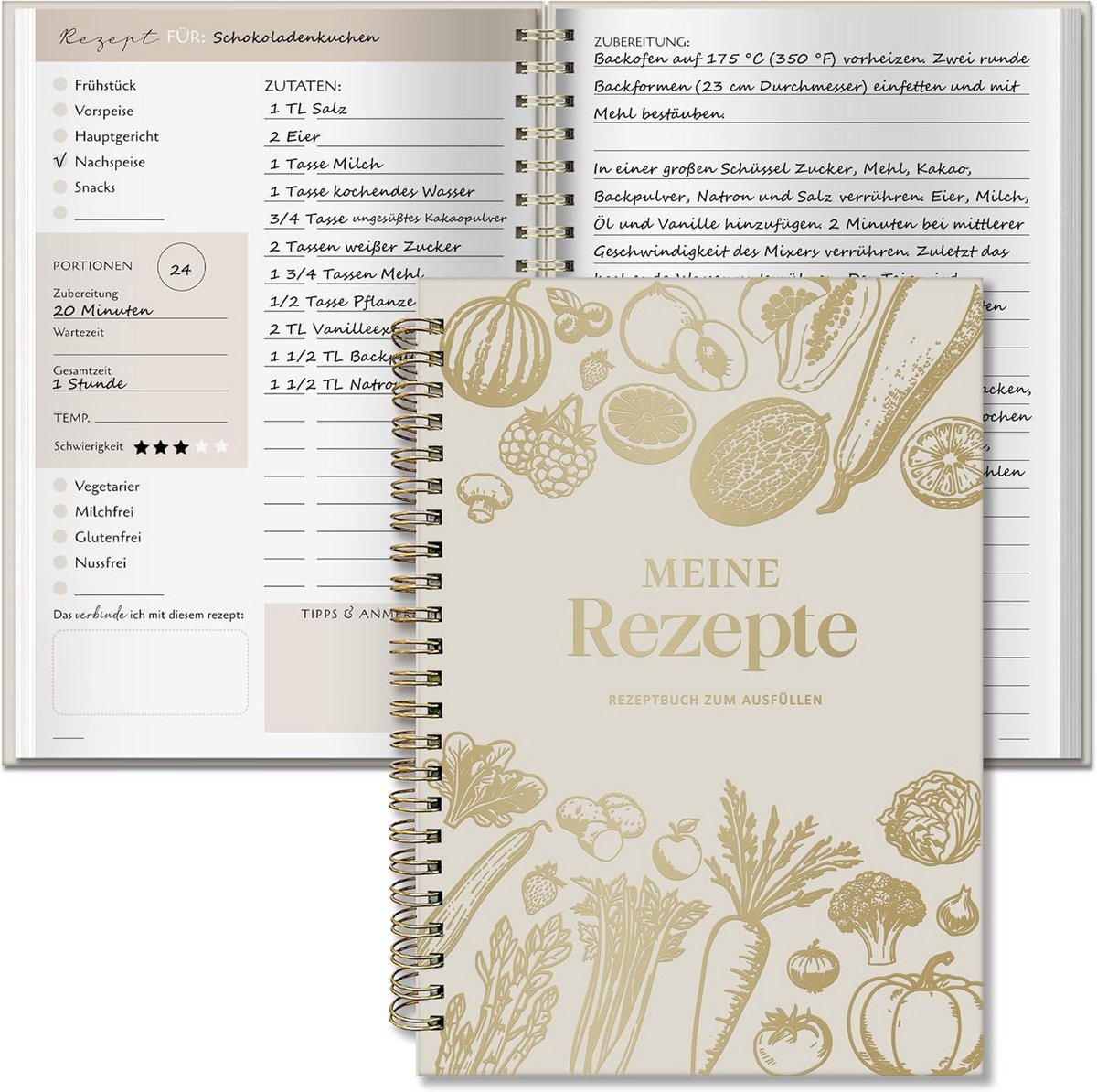 Lekker Eigen Recepten Kookboek - Schrijf Je Culinaire Creaties Op