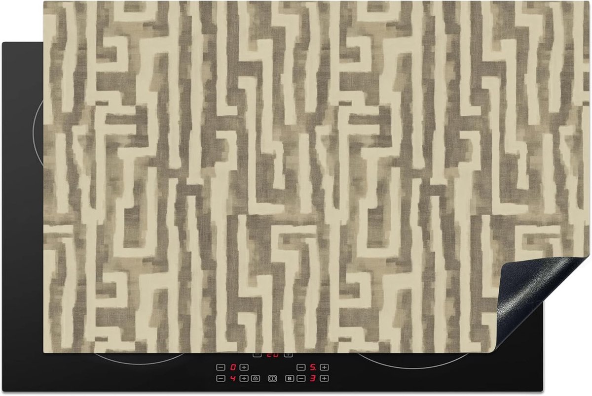 Inductie Beschermer - Kookplaat Mat - Extra Werkruimte - Unieke Foto Print - 81x52 cm - Abstract Geometrisch