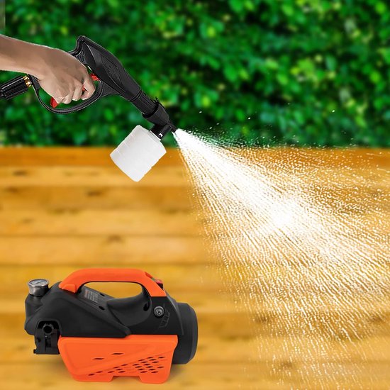 Elektrische Hogedrukreiniger - Terrasreiniger Vloerreiniger - Auto en Tuin Reinigen - 1300 Watt Vermogen - 100 Bar Druk — afbeelding 4