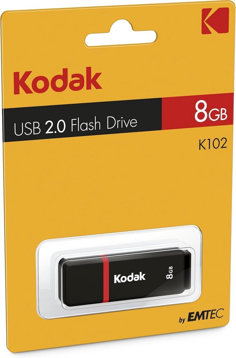 USB Stick 8GB - Supersnelle Geheugenstick USB 2.0 Zwart/Rood