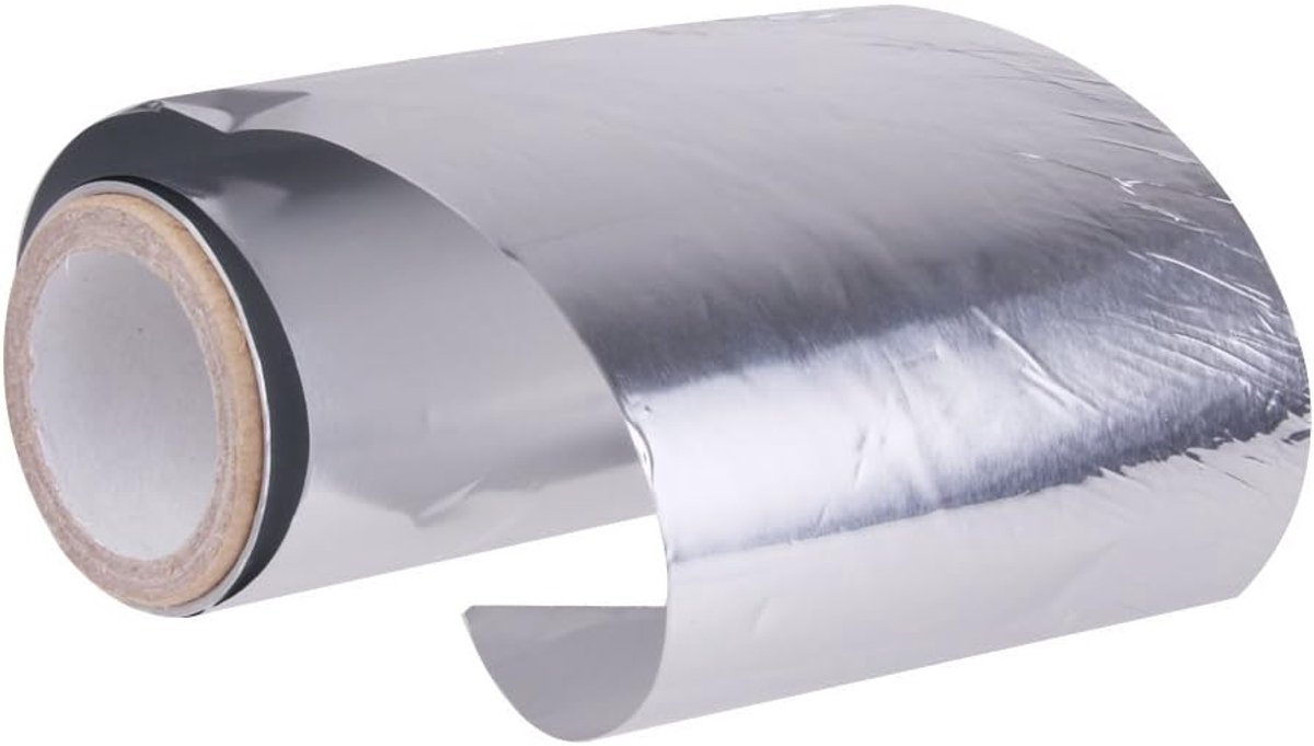 Haarfolie Rol - Kappersfolie Aluminium - Haarkleuring en Styling - Makkelijk Afscheurbaar - 5 x 9.4 cm - Zilver