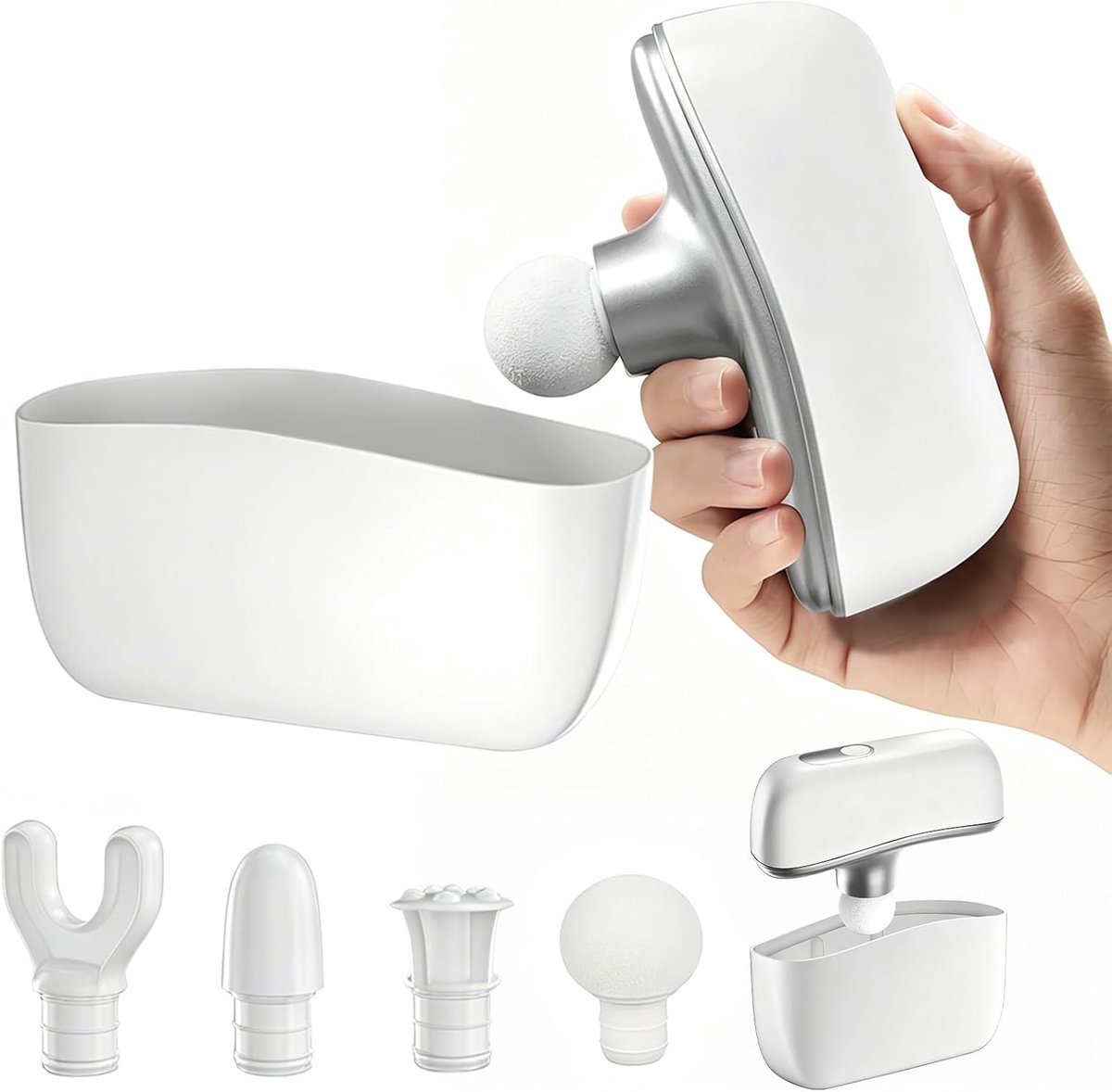 Mini massagepistool - Draagbare spierontspanner - Spierherstel na sport - Intelligente druksensor - 235 gram - Zwart