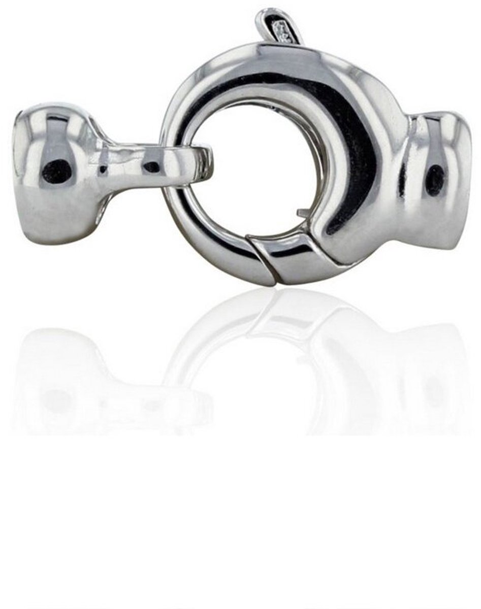 Luna-Pearls - 606.0748 - Sieradensluiting - Dames - 925er Zilver gerhodineerd - 9mm