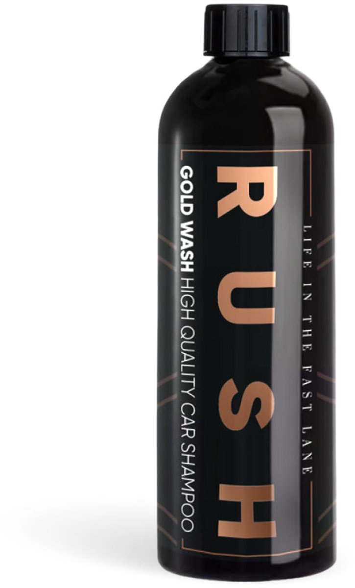 RUSH Gold Wash - Auto Shampoo 300 ml / 1 Fles - Wast je auto krachtig en grondig - Geeft een diepe glans - Veilig voor elk type lak - Verwijdert alle soorten vervuiling - auto schoonmaken