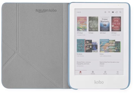 Kobo Clara Colour / BW Hoes voor eReader - SleepCover - Geel - Ingebouwde standaard van Kobo — afbeelding 2