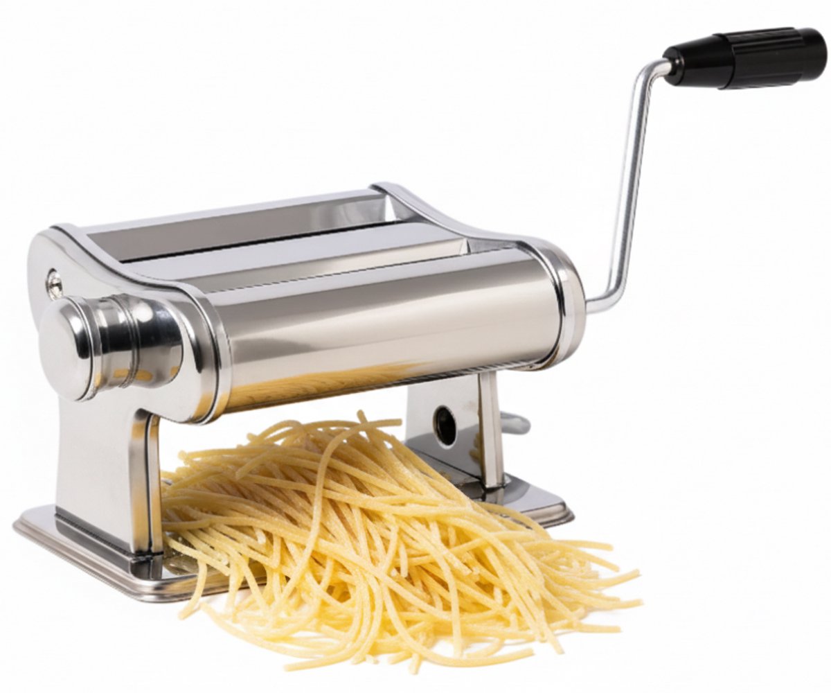 Cookinglife Pastamachine Italian - Chroom - voor Lasagne en Spaghetti