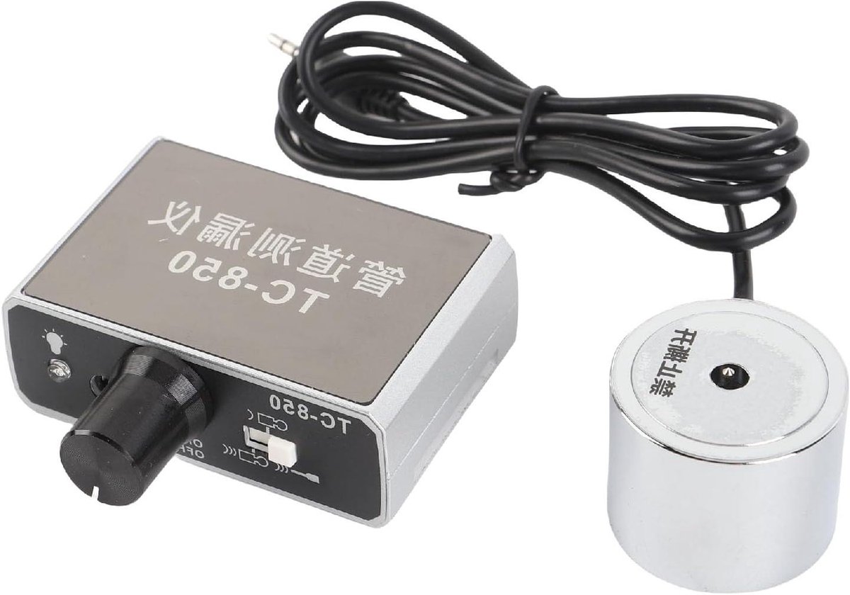 Waterlekdetector - Pijpleiding detector - Lekken Opsporen - Dubbele sonde - 22 cm - Zwart
