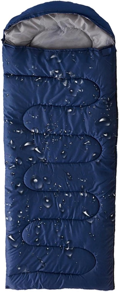 Slaapzak Volwassenen - Envelop Slaapzak - Kamperen Reizen - Waterdicht Winddicht - 180 cm Lengte - Donkerblauw