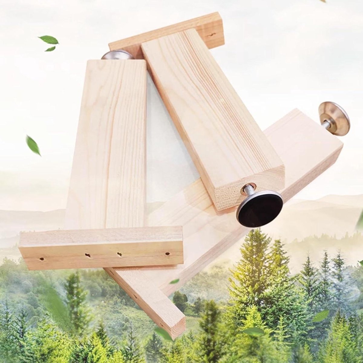 Verstelbare houten poten - Bedondersteuning meubels - Meubels verstevigen - In hoogte verstelbaar - 4 stuks 14-16CM - Houtkleur