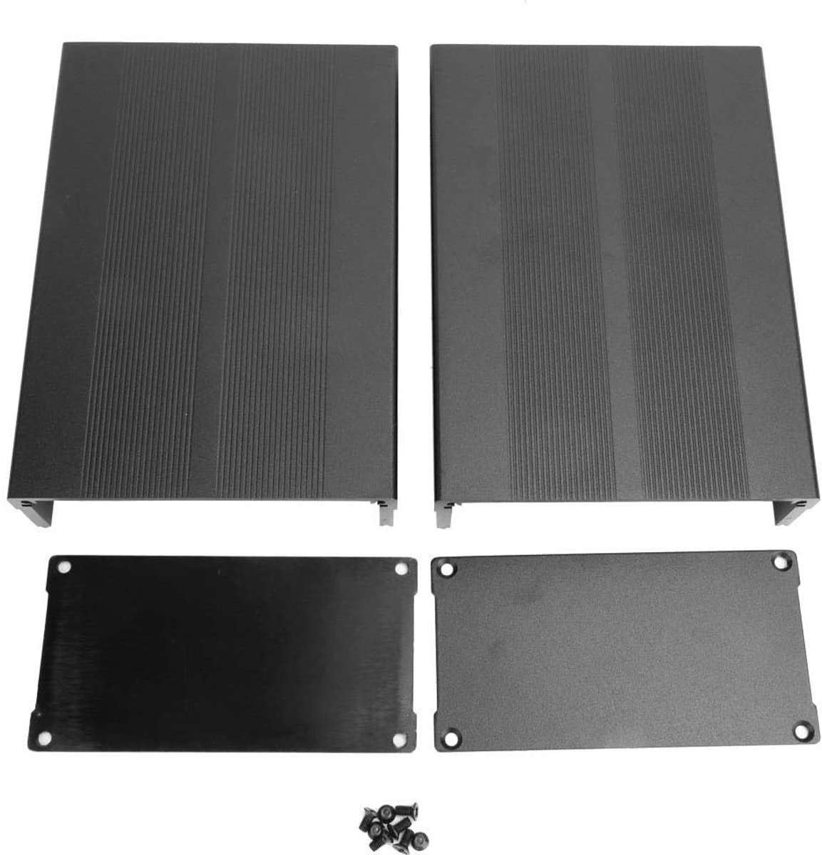 Aluminium behuizing voor elektronische DIY projecten, koelcase met snelle warmteafvoer, modern en industrieel ontwerp, 55 x 106 x 150 mm