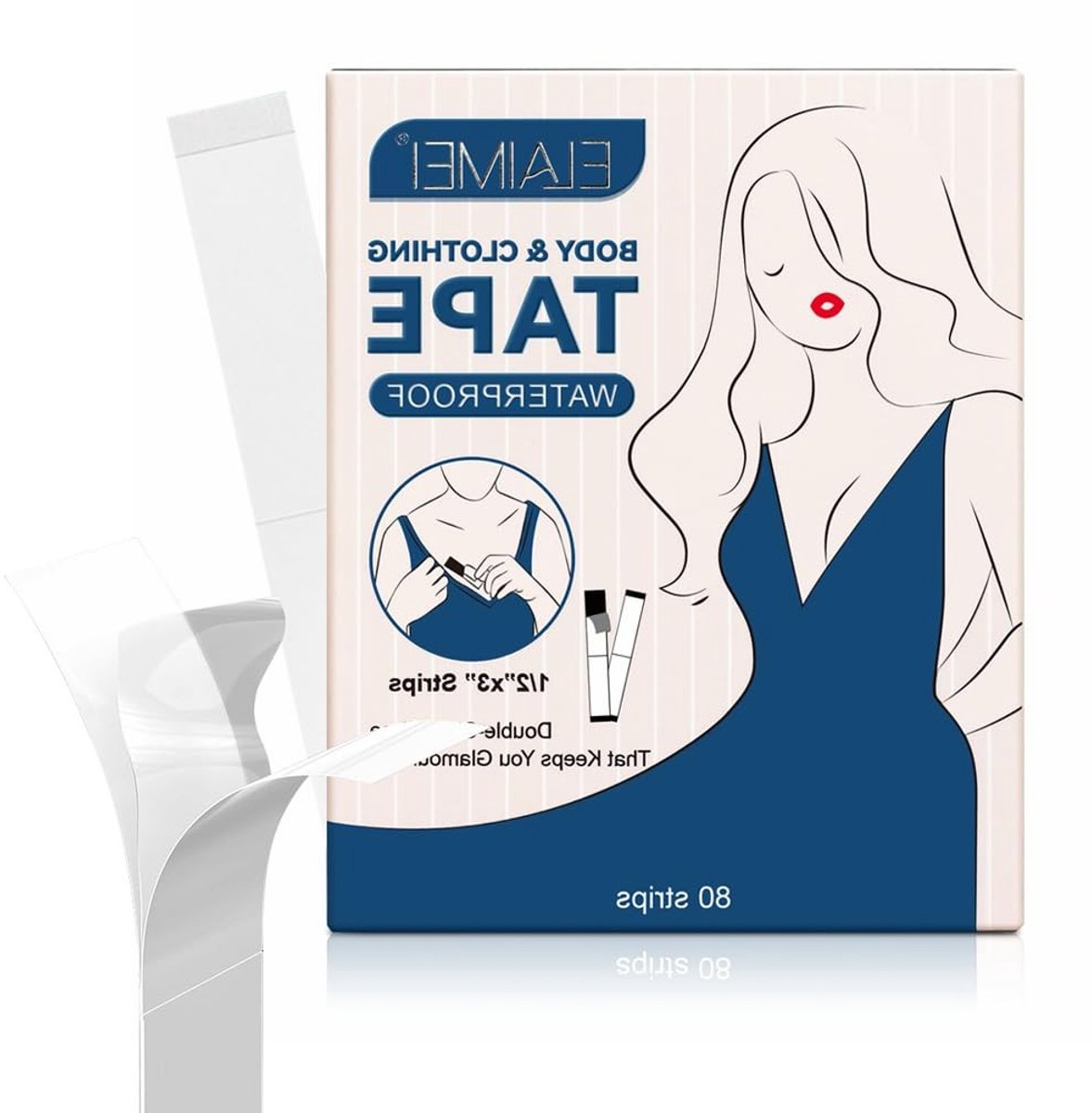 Dubbelzijdige Plakband voor Kleding - 80 Stuks Transparante en Onzichtbare Anti-Slip Tape voor Jurken en BH's, Ideaal voor Avondkleding en Modeaccessoires