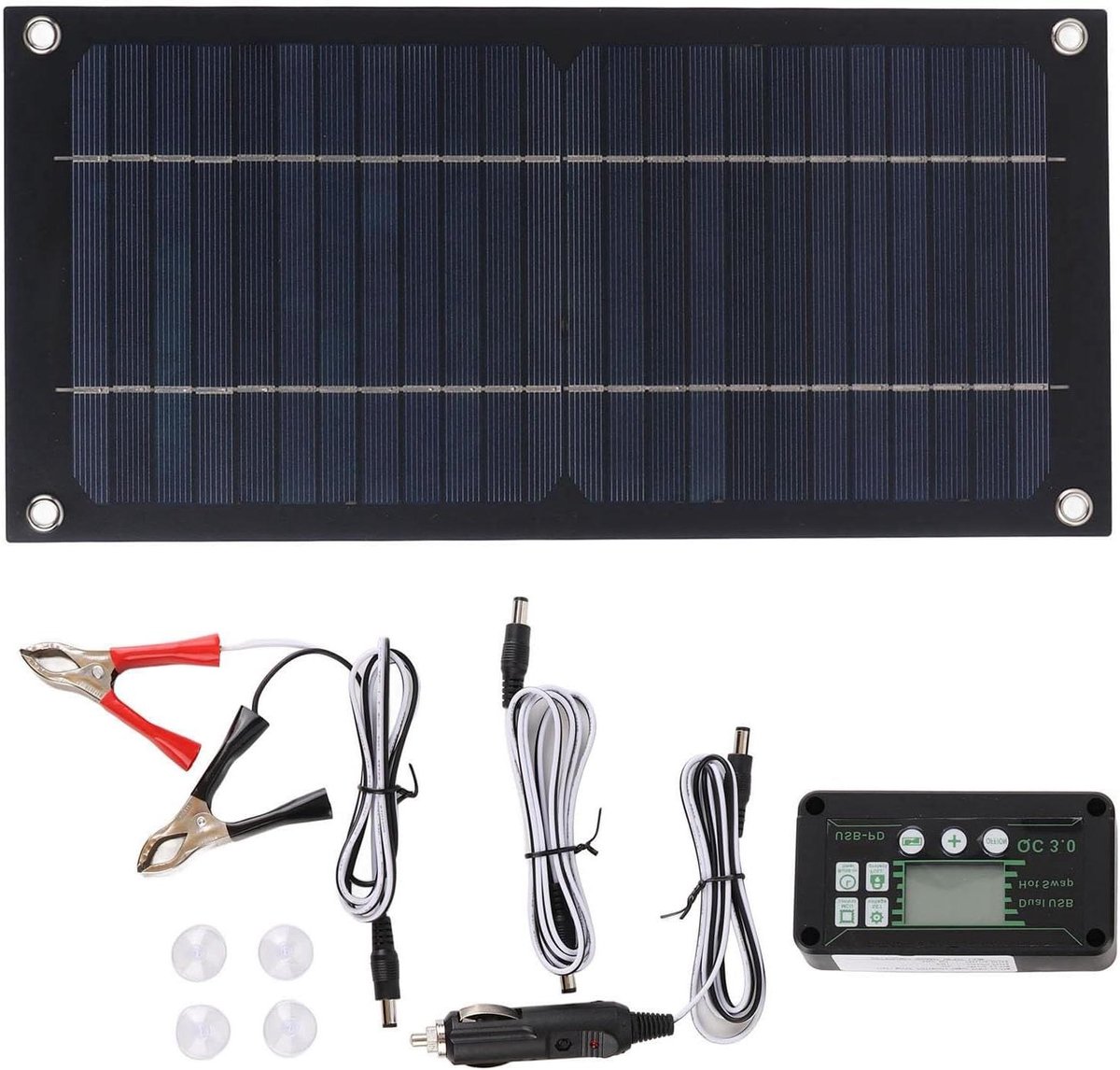 Zonnepaneel Kit - Zonne Charger - Off Grid Stroom - Hoge Conversie Snelheid - 600W - Zwart