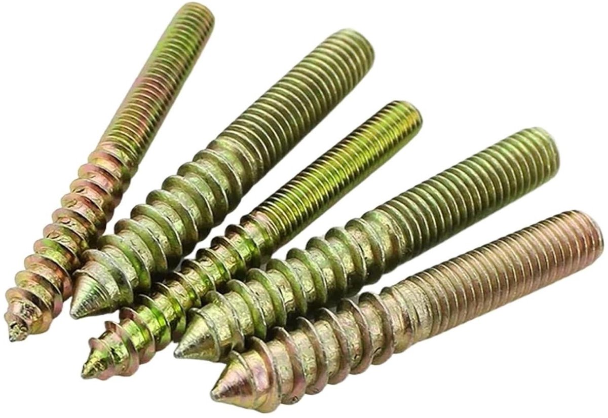 Dubbelzijdige Schroeven - Ophangbouten Houtschroeven - Meubelmontage - Zelfborend Ontwerp - 50 Stuks M5x30mm - Verzinkt