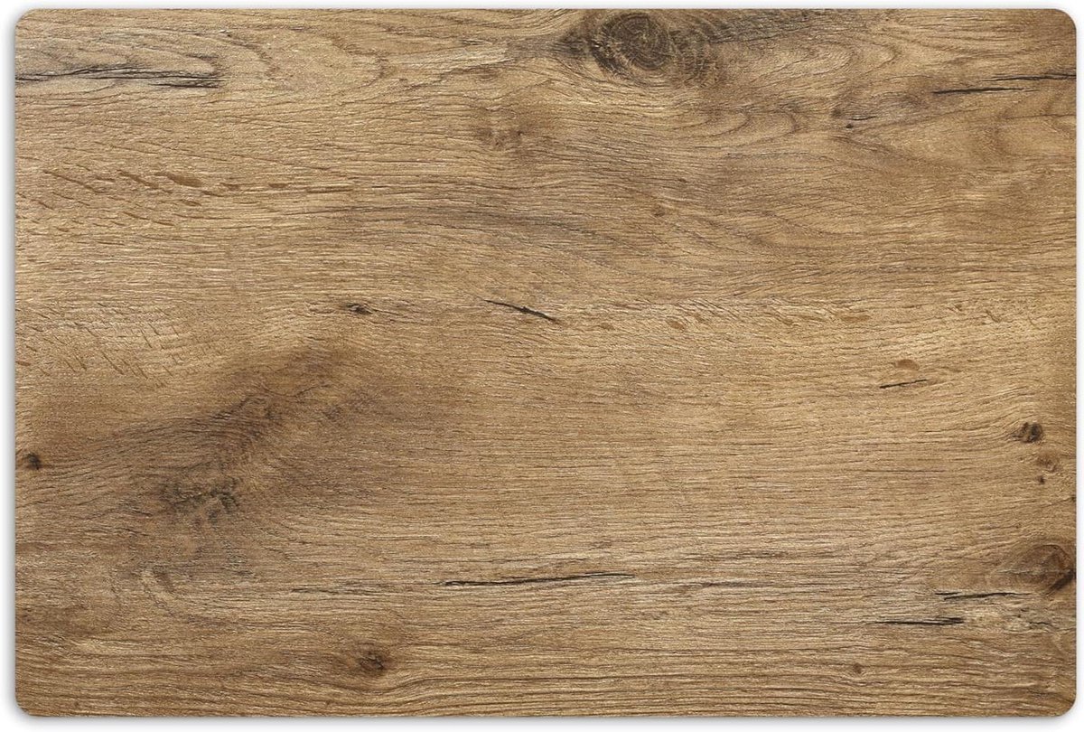 Placemats 6 stuks - Tafelonderlegger - Eettafel decoreren - Waterdicht vinyl - 45x30 cm - Bruin