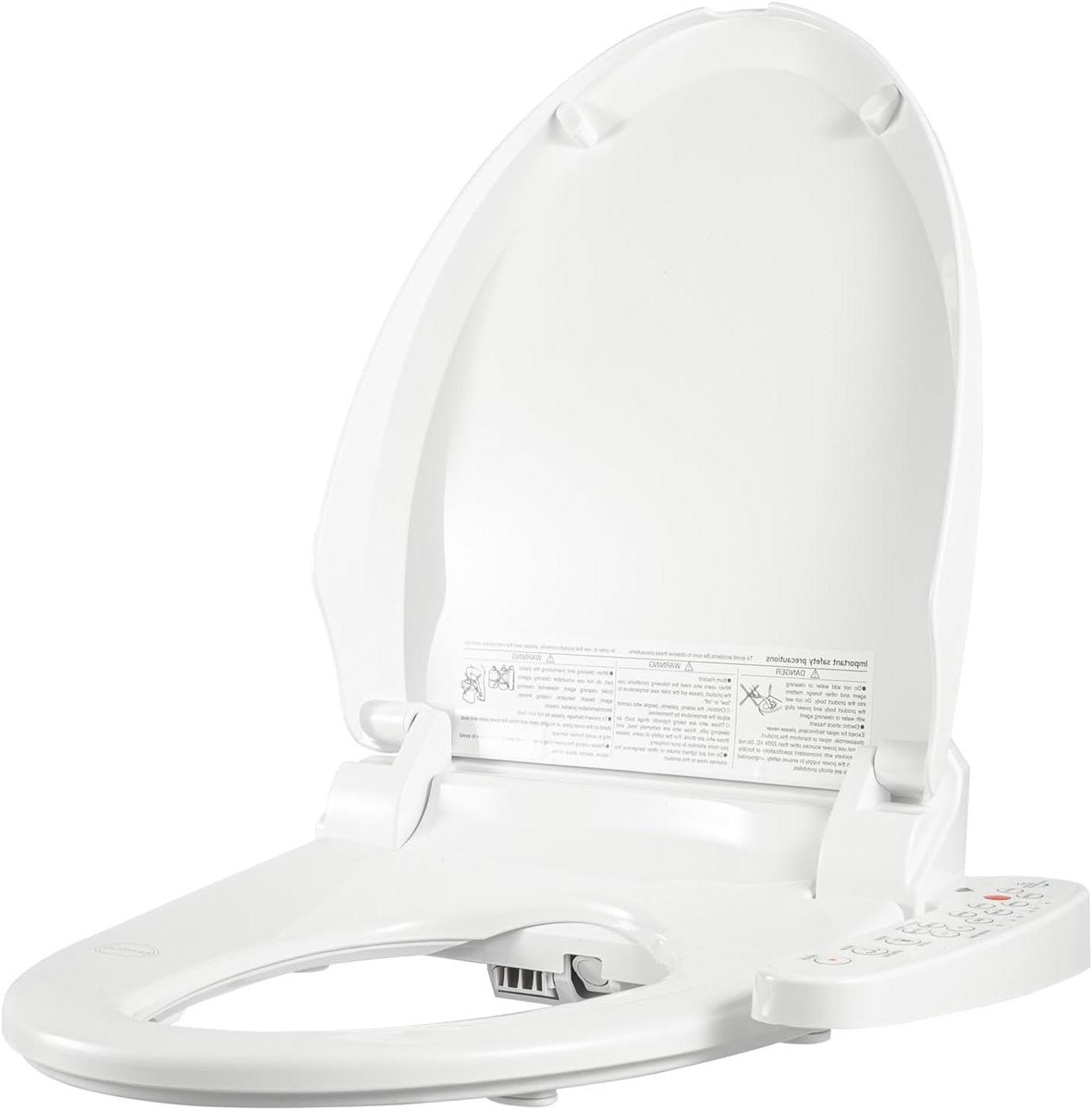 Intelligente toiletbril - WC deksel - Badkamer comfort - Verwarming & bidet - 45 x 52 cm - Wit