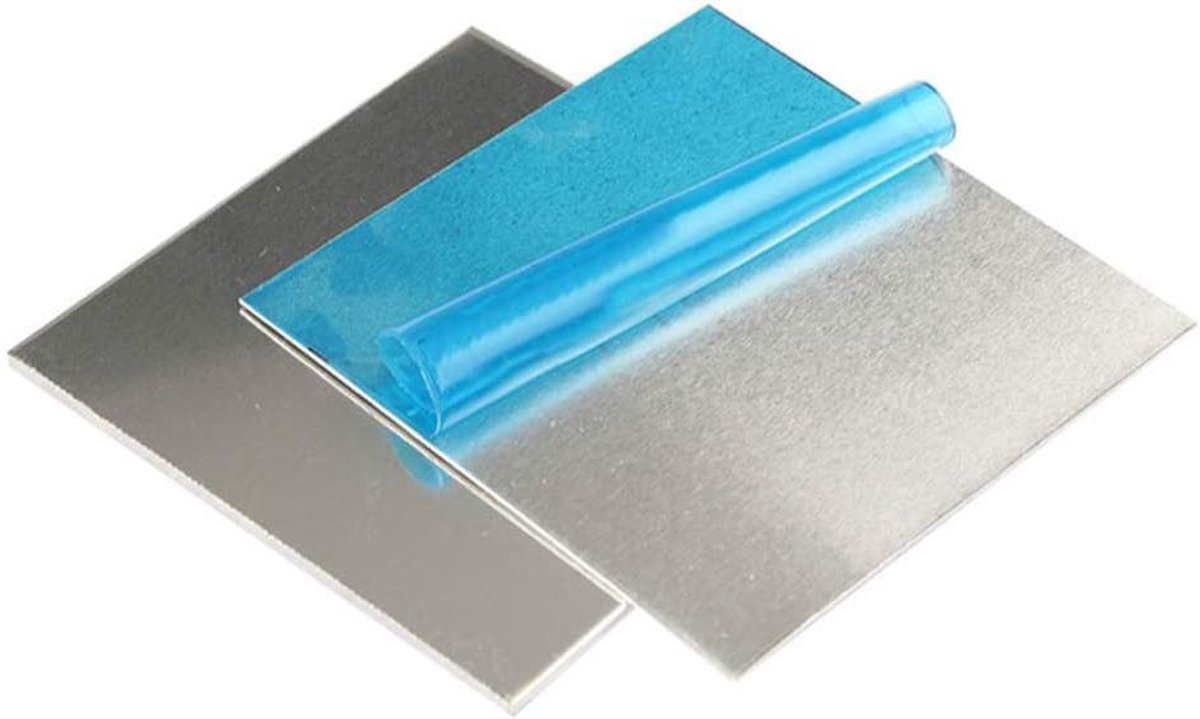 Aluminium Plaat - Metaal Plaat - Hobby Projecten - Roestbestendig Materiaal - 200x200mm - Aluminiumkleurig
