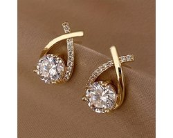Top 10 Oorbellen 2026: Sjika - Gouden Oorbellen Dames met Zirkonia – Luxe Oorbellen – Elegant Design – Gold Plated – Cadeau voor Haar