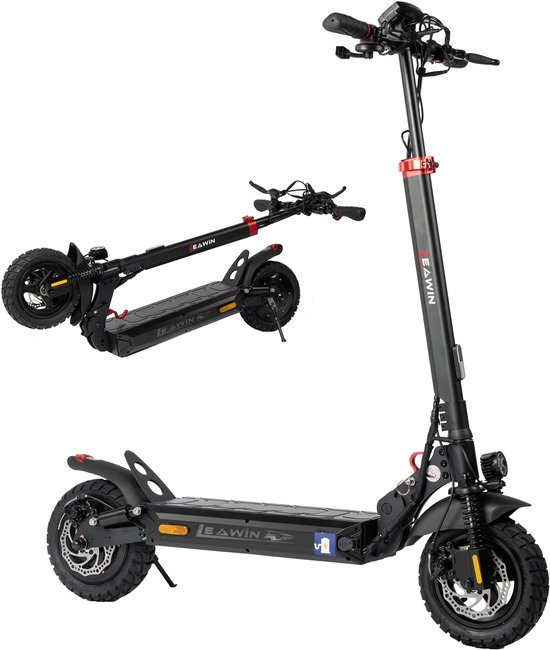 LEAWIN T4 Elektrische Step 500W Motor 60 km Actieradius 10” Vacuümband Dubbele Vering Opvouwbaar Bluetooth