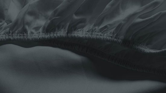 Snoozing - Katoen- Satin - Hoeslaken - Simple - 90x200 cm - Anthracite