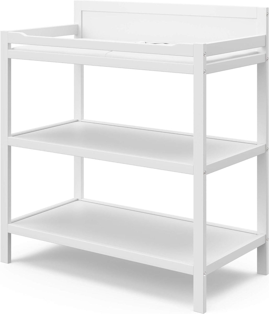 Baby commode - Babykamer meubel - Baby verzorgen - Greenguard Gold gecertificeerd - 88 x 96 cm - Wit