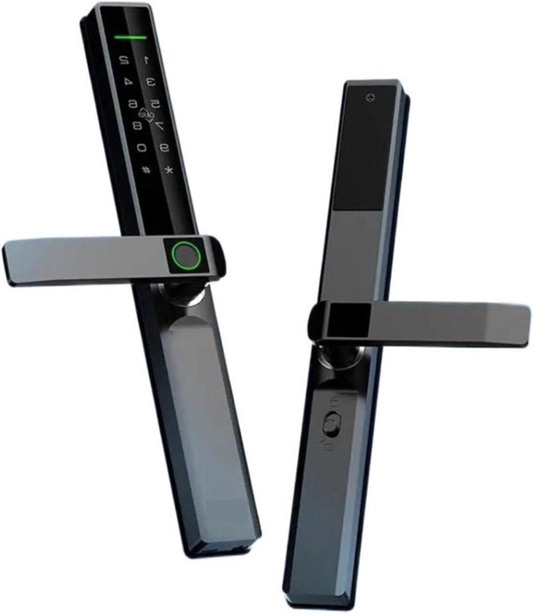Digitaal Deurslot - Slim Deurbeslag - Huis Beveiligen - Biometrische Vingerafdruk - 10 x 10 x 10 mm - Zwart