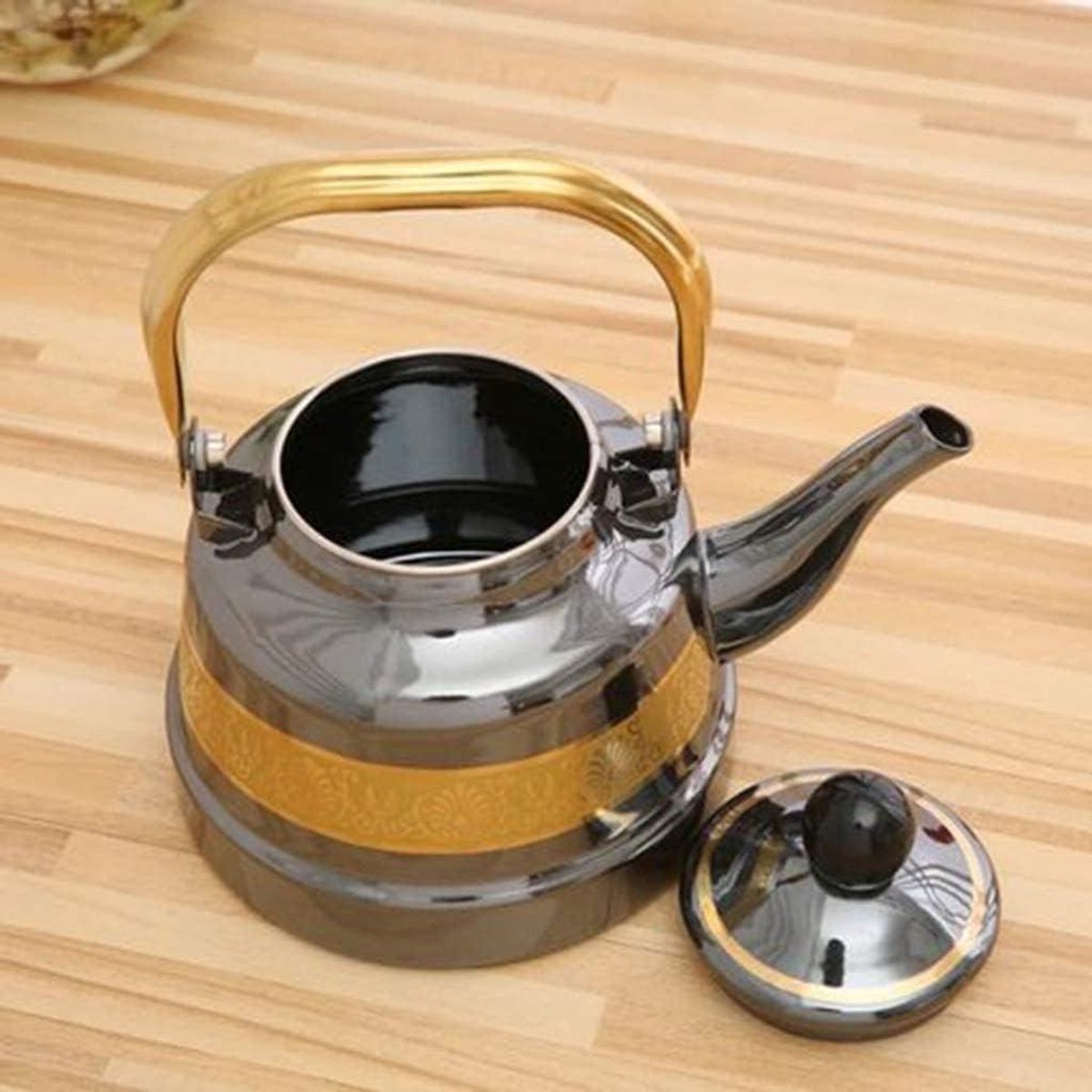 Emaille Ketel - Theepot Koffiepot - Koffie en Thee - Vlakke Bodem - 25 Liter - Rood