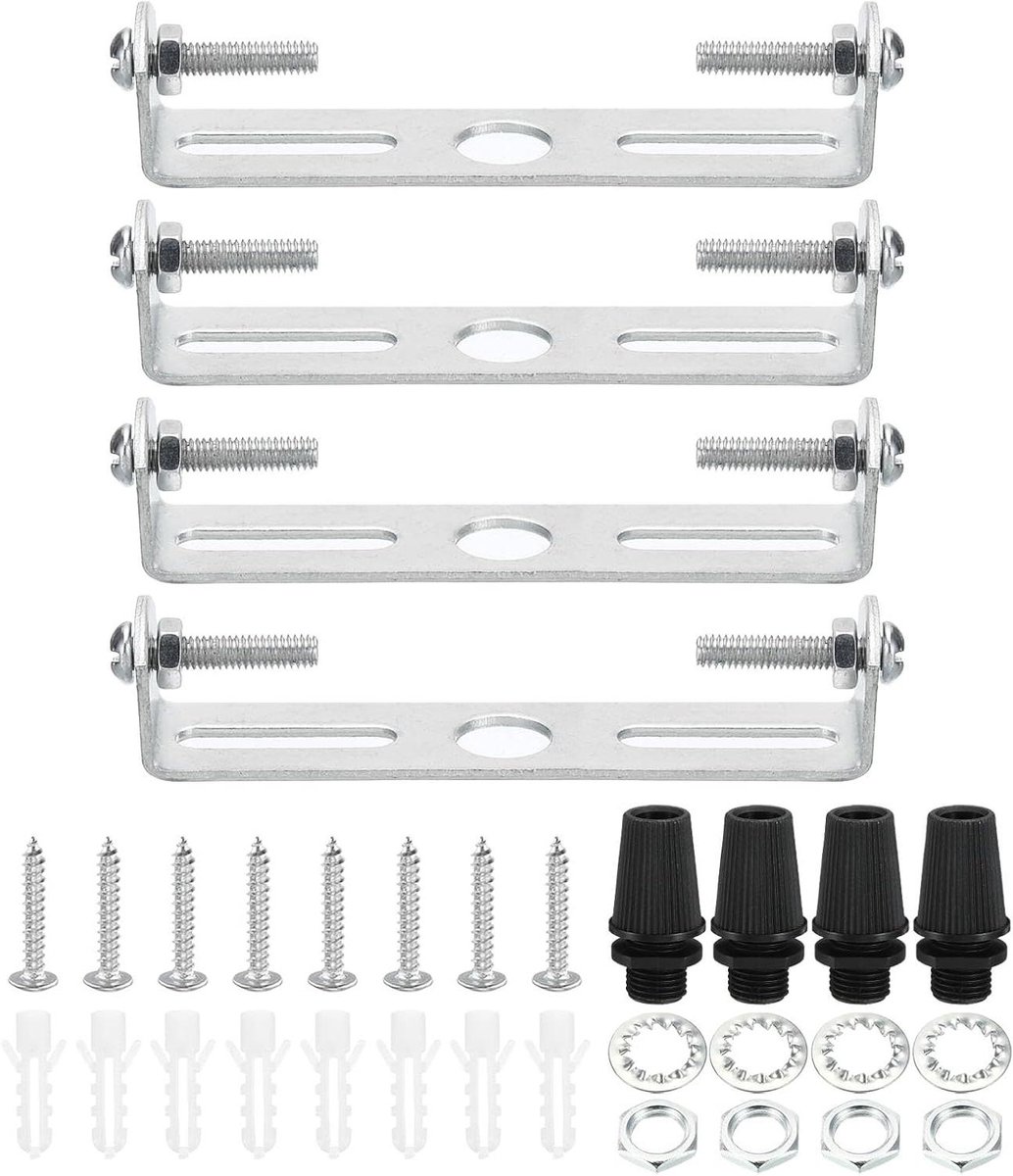 Plafondlamp houder - Lamp bevestiging - Hanglamp monteren - Roestbestendig staal - 85 mm - Zilver