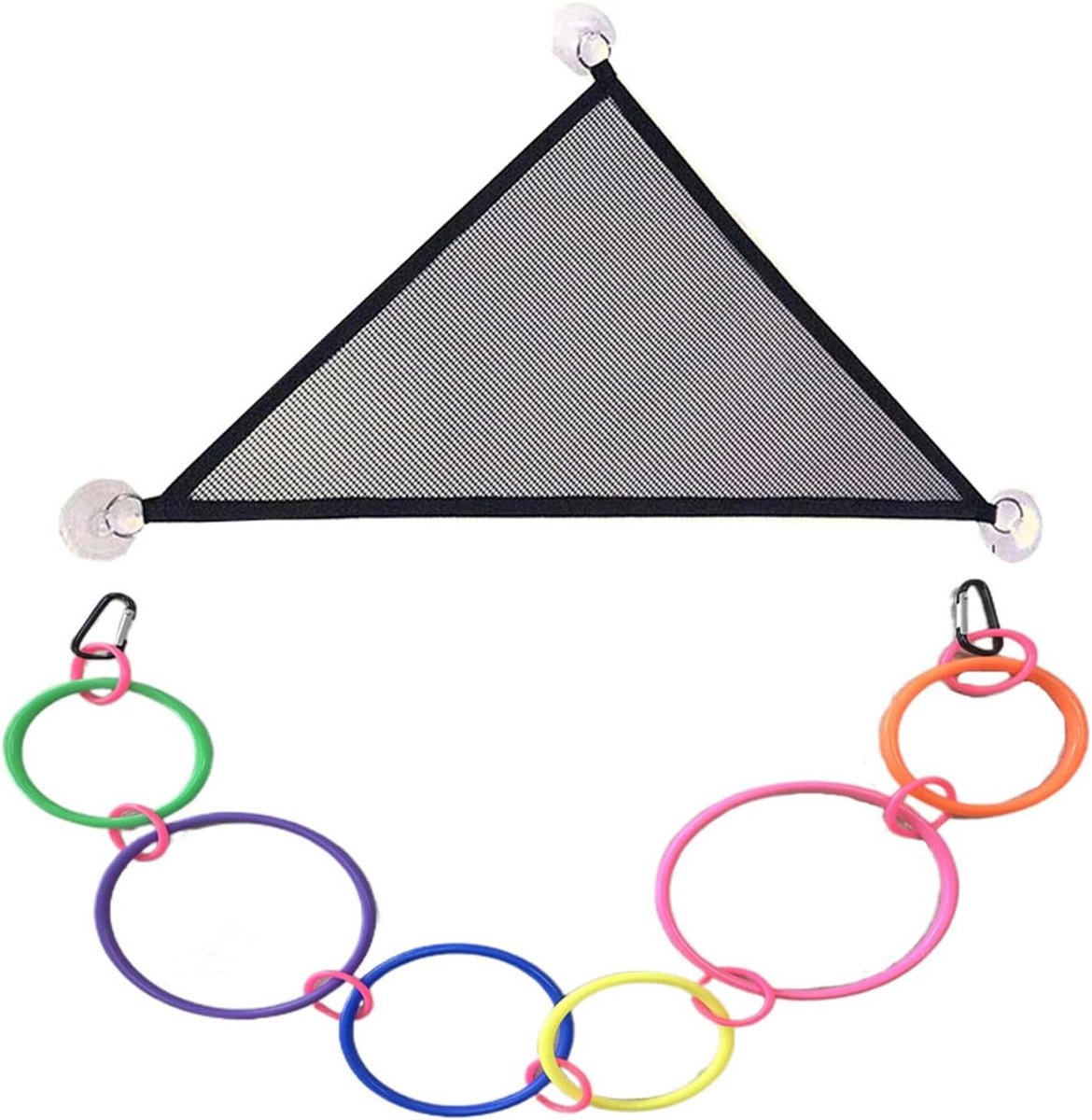 Reptielen Klimringen - Terrarium Speelgoed - Natuurlijke Omgeving - Met Hangmat - 4x20x4 cm - Zesde Ringweg
