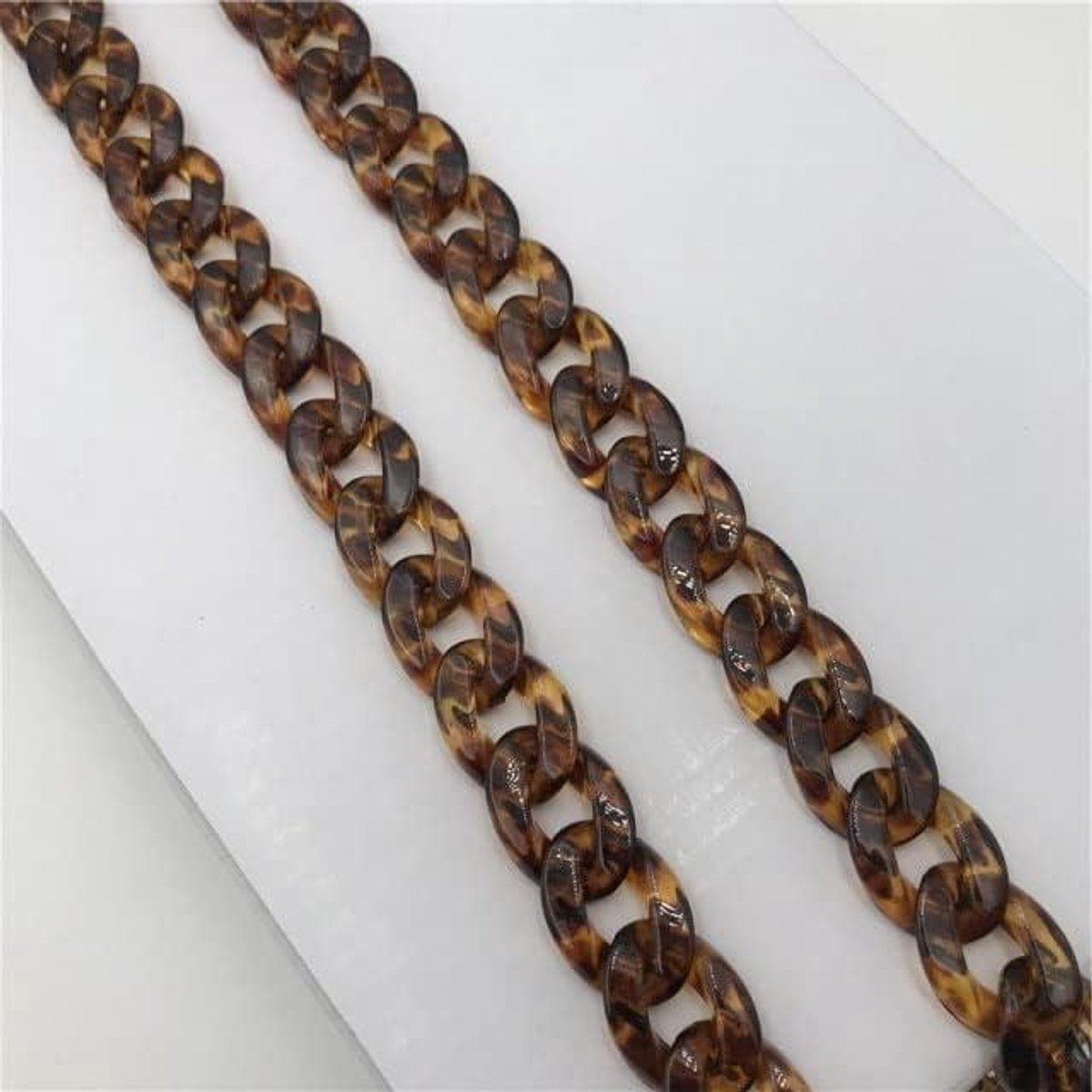 Brilketting - Leesbrilkoord - Veilig Dragen - Afneembare Klemmen - 60 cm - Luipaard