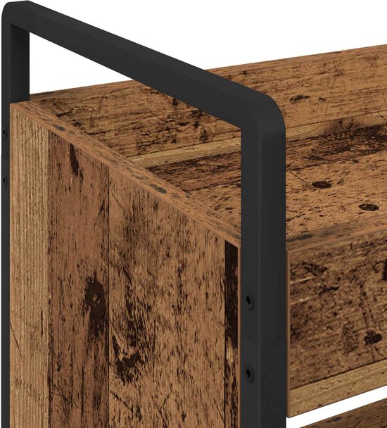 vidaXL - Keuken - Trolley - Oudhout - 70 - x - 30 - x - 82 - cm - Bewerkt - hout — afbeelding 5