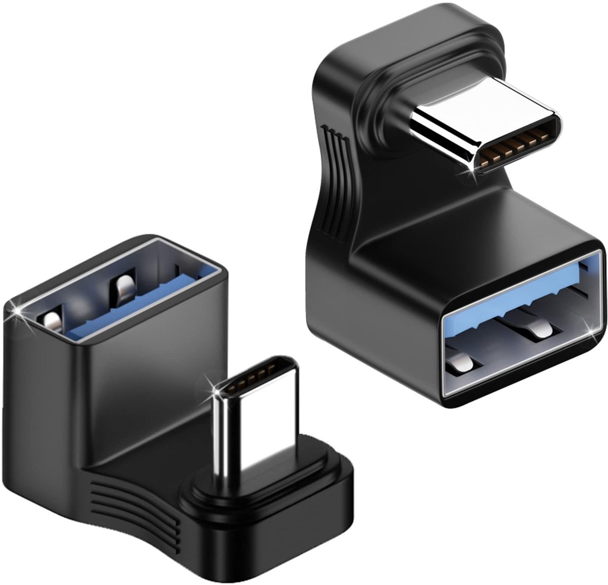 QIANRENON USB C naar USB 3.1 U-vormige Adapter 180° - 10Gbps Dataoverdracht