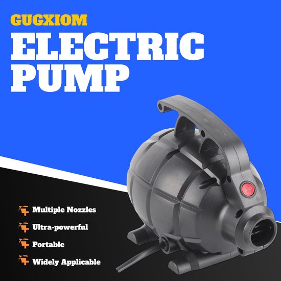 SVGCommerce - Elektrische Pomp - Inflatable Boats - Compact en krachtig - Zwart - Voor luchtbedden en zwembaden - Ideaal voor opblaasbare producten van Svgcommerce — afbeelding 2