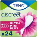 Tena Discreet Ultra Mini Plus inlegkruisjes x24 met 3x Odour Protection.