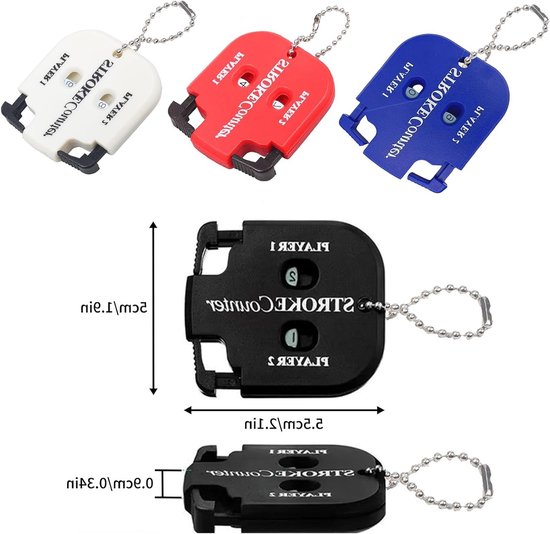 SnelShoppen - 4 Stuks Golf Resultaat Tellers, Puntentellers, Golf Scorer Tellers met Sleutelhanger, Handteller, Impact Monitor, Golf Resultaat Indicat van Snelshoppen — afbeelding 5