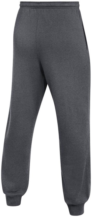 Donkergrijze joggingbroek met elastische tailleband en manchetten.