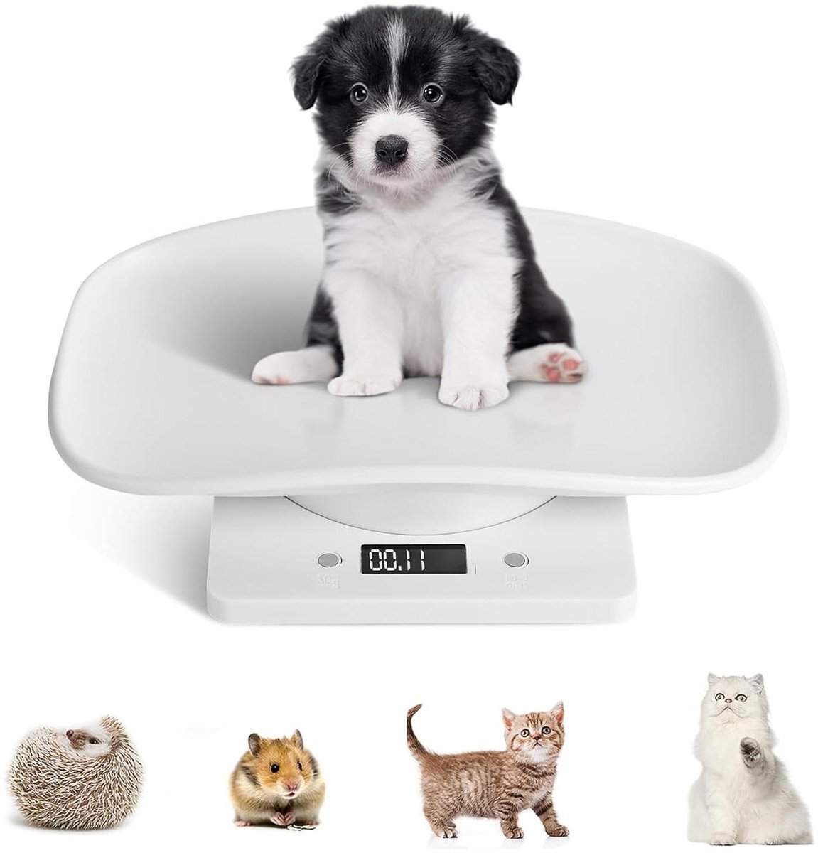 Digitale Weegschaal - Keuken Weegschaal - Huisdier Gewicht - Drie Weegmodi - Max 10 kg - Wit