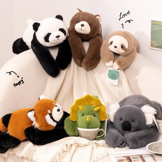 Weighted Panda Stuffed Animal, Pookie The Panda Weighted Animal, Soft Weighted Stuffed Hugging Toy, Anxiety Relief Cuddle Pillow, Kids & Adults (30cm-E) — afbeelding 2