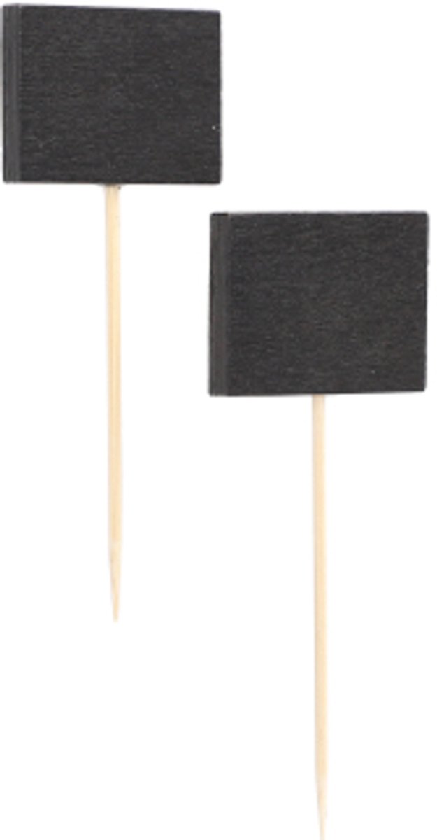 6x 100 Fingerfood prikkers 85 cm Blackboard