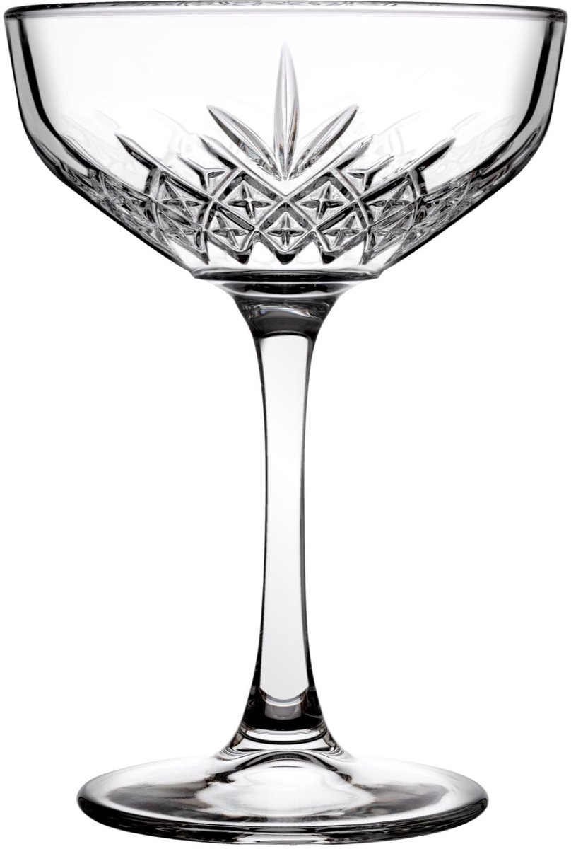 Set van 4 tijdloze champagneglazen Secret de Gourmet - 25,5 cl, transparant