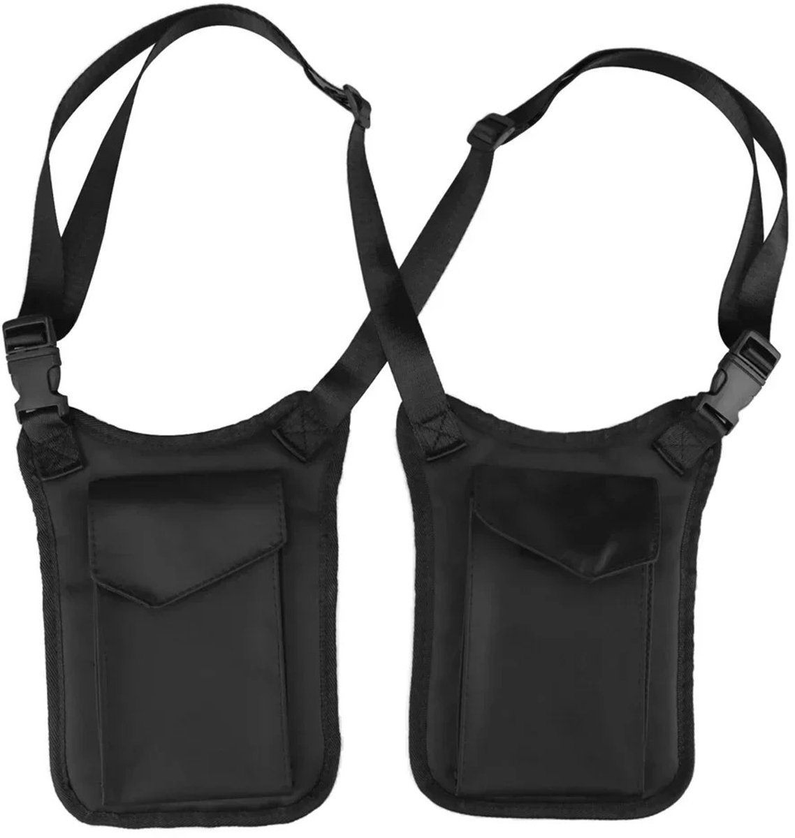 WiseGoods Premium Anti Diefstal Schoudertas Onder De Arm - Verborgen Crossbody Tas Met Dubbele Vakken - Reizen - Veiligheid