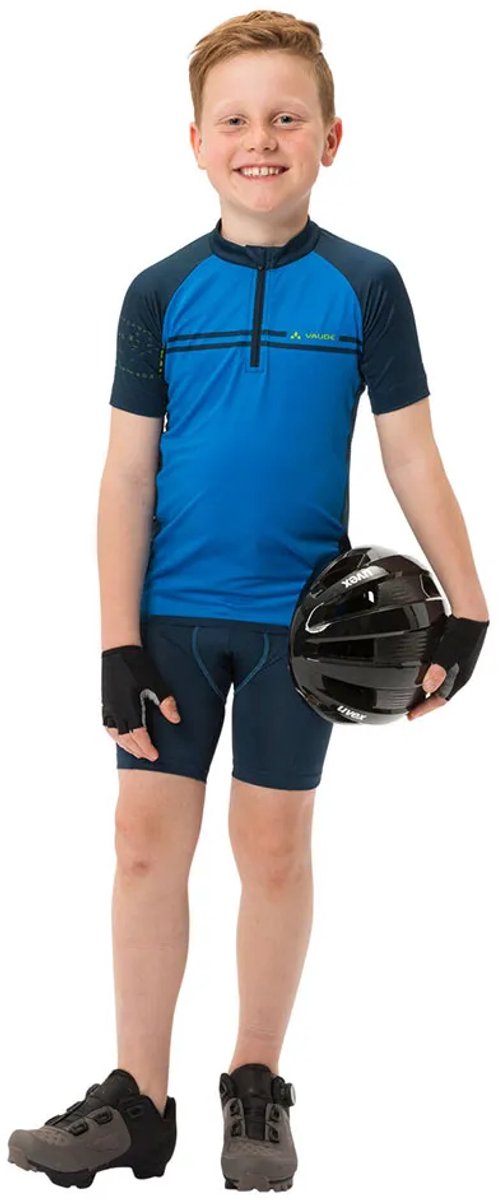 Vaude Bike Elmo Tricot X Korte Mouw Wielertrui Blauw 146-152 cm Kinderen