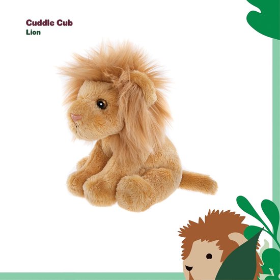 Knuffel Leeuw - Pluche Teddy Beer - Baby Cadeau - Machinewasbaar - 13 cm Hoog - Bruin — afbeelding 2