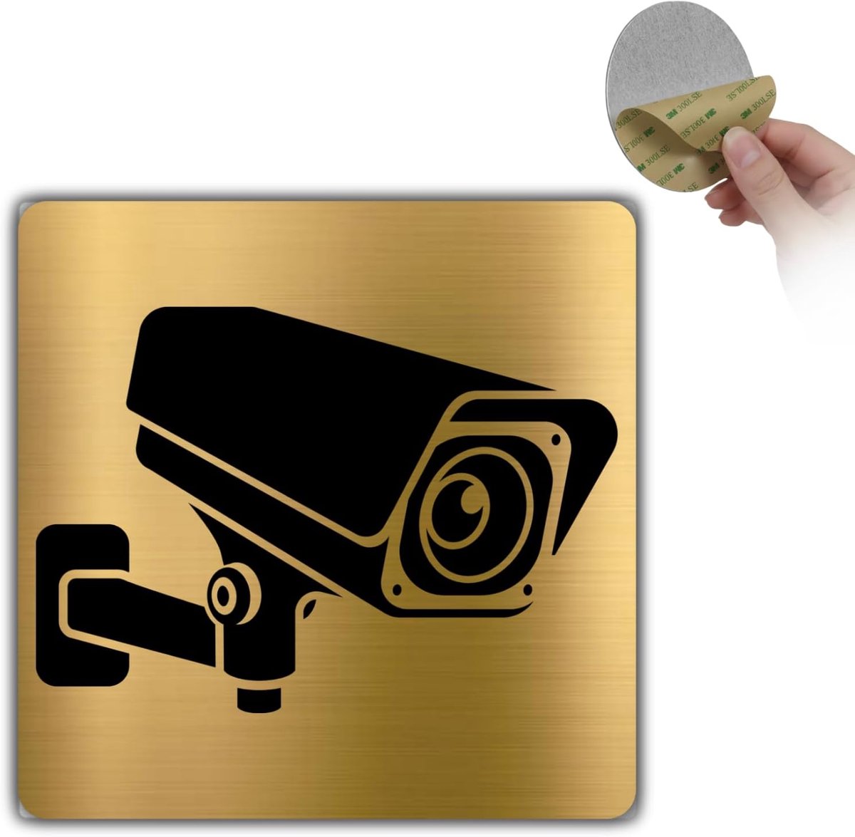 Alarmbord Videobewaking - Bewakingsbord Camera - Gebied Beveiligen - 24 Uurs Opname Indicator - 10x10 cm