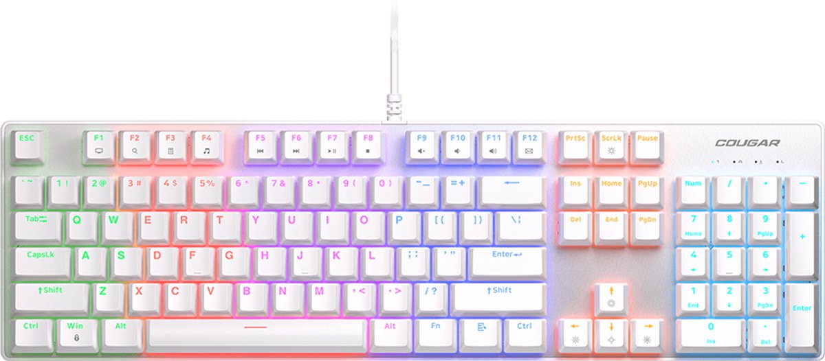 Cougar Ultimus EX - Gaming Toetsenbord - RGB - USB - Wit