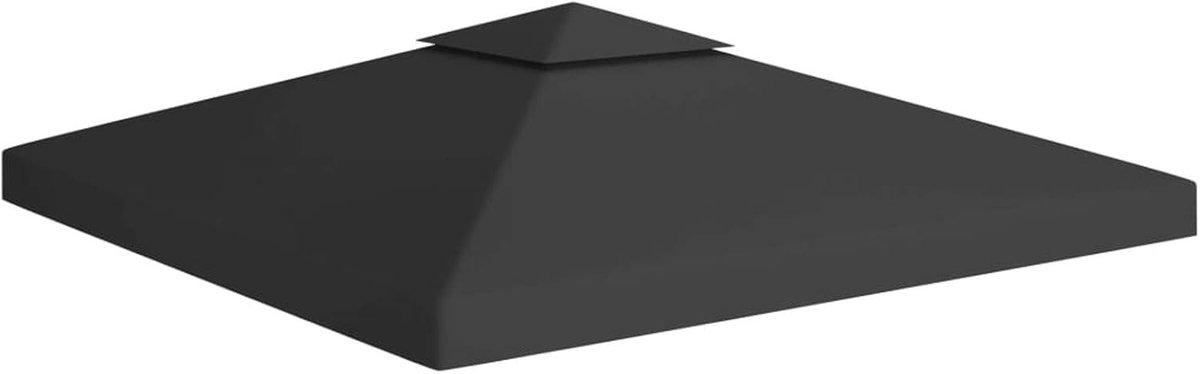 Paviljoen dakzeil - Vervangend dak - Buiten genieten - Waterdicht pvc-coating - 3 x 3 meter - Zwart