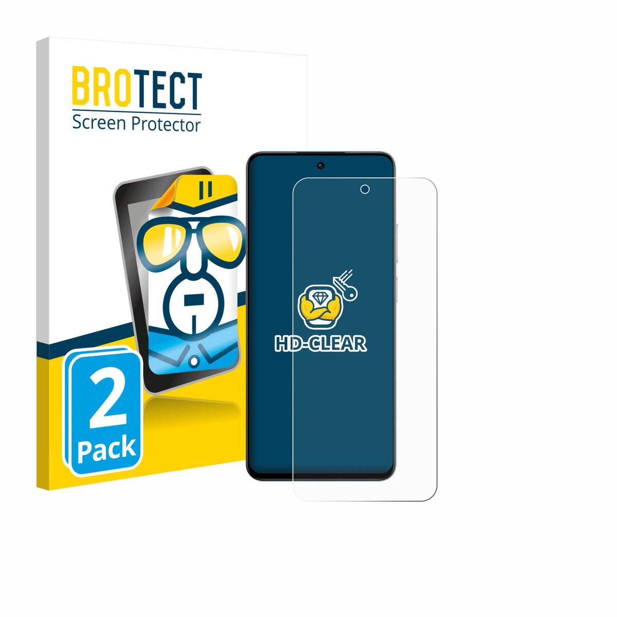 BROTECT - Screenprotector voor realme P3x - Folie Beschermfolie transparant 2 Stuks