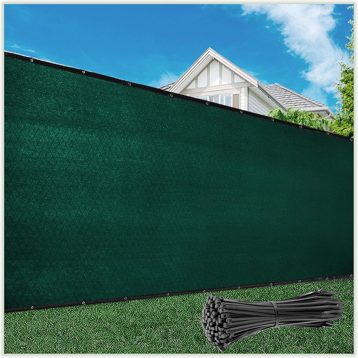 Privacy Scherm - Winddoek Tuin - Buitenruimte Afschermen - Commerciële Kwaliteit 170 GSM - 5 x 50 Voet - Groen