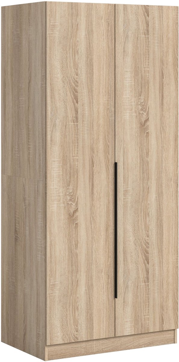 Xonox.Home Kopenhagen kledingkast met 2 deuren (B/H/D: 80x180x52 cm) in Sonoma-eikenlook en Sonoma-eikenlook