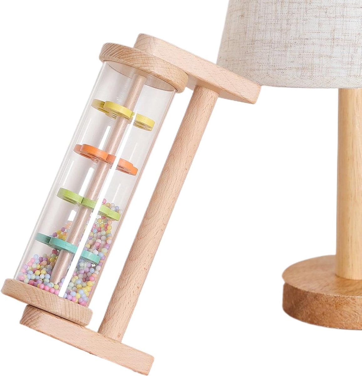 Regenstok Muziekspeelgoed - Sensorisch Instrument - Baby Ontwikkeling - Houten PP Materiaal - 20 x 10 x 6 cm
