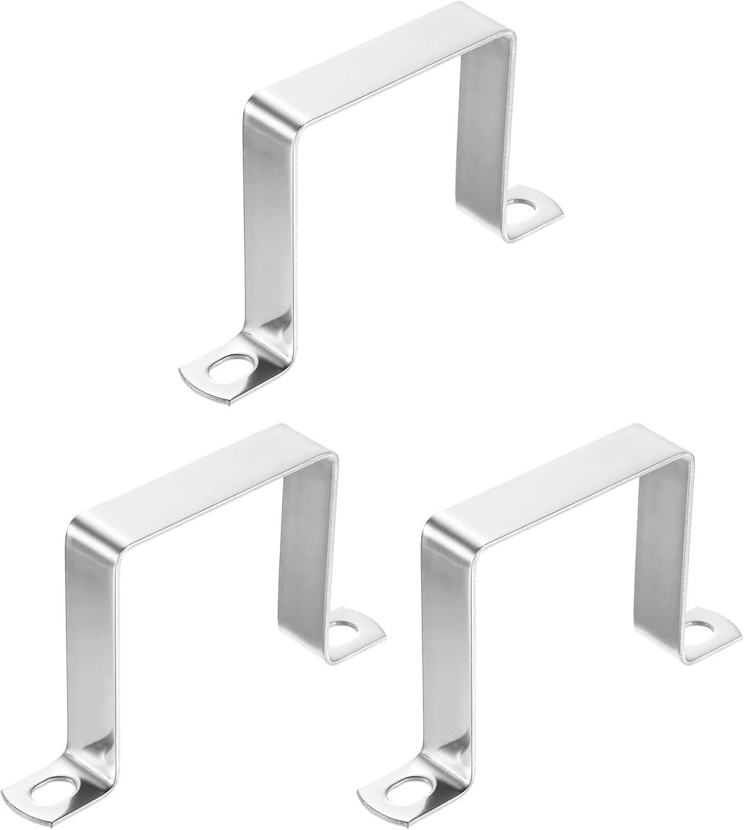 Verbindingsbeugels U-vorm - Riemklemmen Bevestiging - Buizen Bevestigen - Roestvrij Staal 304 - 70 x 70 mm - Zilver